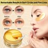 JULYBRO Under Eye Mask, 60 PCS Golden Gel Under Eye Patches for Dark Circles, Undereye Bags, Wrinkles Gel Under Eye Patches Gifts for Women Birthday Gifts for Women