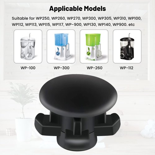 6 Pcs Replacement Part Reservoir Tank Valve Rubber Gasket, Blue Washer Reservoir Plug Compatible with Waterpik Water Flossers WP900, WP112, WP250, WP300, Ultra, Nano, Traveler, VAVA, H2o (Black)