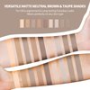 SUMEITANG 9 Colors Matte Naked Eyeshadow Palette Neutral Nude Smoky Eye Shadow Pallet Gray Taupe Brown High Pigmented Ultra-Blendable Waterproof Long Lasting Makeup Palettes Suitable for Older Women