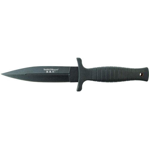 Smith & Wesson SWHRT9BF 9in High Carbon S.S. Fixed Blade Knife with 4.7in False Edge Blade and TPE Handle for Outdoor, Tactical, Survival and EDC