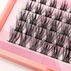 Vayator 17# 10-12-14-16mm Mixed,12-14-16-18mm Mixed To Choose D Curl Professional Makeup False Eyelashes Individual Extensions Cluster Eyelashes Black Thick False Eyelashes Single Cluster False
