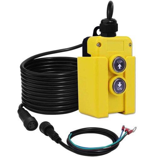 3 Wires Dump Trailer Remote Control Switch 12v DC Hydraulic Pump Power Unit Up Down Control Switch for Single Acting Hydraulic Dump Trailer Controller Truck Tipper Lift Gate Hoist
