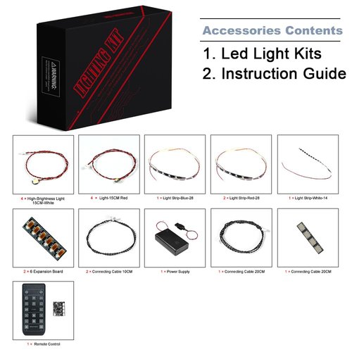 BrickBling LED Light Kit Compatible with Lego 10321 Chevrolet Corvette Toy Car, Remote Control Version Lighting Compatible with Lego Corvette- No Model Included