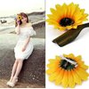 6PCS Beautiful Sunflower Hair Alligator Clips Hair Clamp Hair Styling Accessories for Lady Girls Party Beach Vacation Wedding Decoration