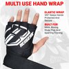 Revgear Neoprene High-Performance Gel Pro Hand Wraps | Wear Under Boxing or MMA Glove | Attached 120 inch Elastic Wrist Wrap | Ultra-Comfortable Anti-Shock Wrap for Training, Sparring, Fighting (Pair)