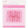 Adorable Pink Baby Rattles (6cm) 6 Count - Party Favors for Baby Showers & Celebrations