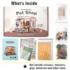 DIY Miniature House Kit,Pet Shop Dollhouse with Furniture & LED,Adults Teens Mini House Building Kit,3D Wooden Crafts Tiny House Model,Xmas New Year Birthday Gifts Home Table Decor,Fun for Self Time