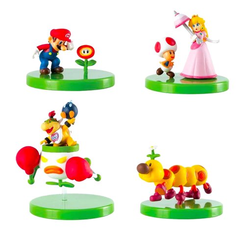 Super Mario Party Favors Set for Kids - Bundle with 3 Buildable Figure Blind Capsules Plus Stickers Party Supplies for Boys and Girls