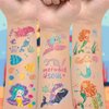 EMOME Mermaid Temporary Tattoos for Girls, 50 Styles Glitter Tattoos for Kids Individually Wrapped, Mermaid Stickers Special for Girls Party Favors Decorations Supplies