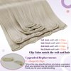 LaaVoo Clip in Hair Extensions Real Human Hair Blonde Clip on Extensions Human Hair Platinum Blonde Human Hair Extensions Clip ins For Women Long Straight 22 Inch 5pcs/80g