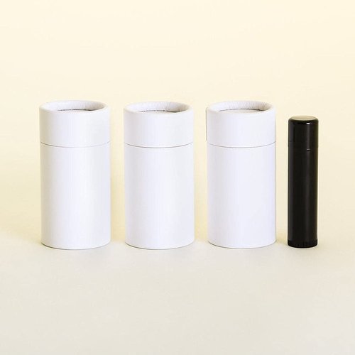 40 mL White Kraft Paperboard Lip Balm/Salve/Cosmetic/Lotion Tubes (12)