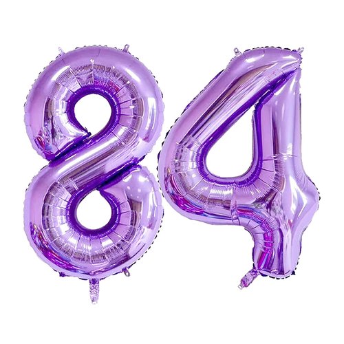 Nicedony Number 84 Balloons 40 inch Digital Balloon Alphabet 84 Birthday Balloons Digit 84 Helium Balloons Big Balloons for Birthday Party Supplies Weddin Bachelorette Bridal Shower,Purple Number 84