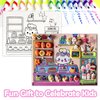 COOLORCAT Paint Pre-Drawn Canvas Cute Decoden 60+ Charms Craft Kit, 24 Acrylic Markers DlY Art Supplies Arts and Crafts for Kids Ages 6-12 Toys Girls Boys Birthday Gift (Kitty Bakery)