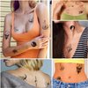 Cerlaza Temporary Tattoos for Men Women, 30 Sheets Small Hand Fake Tattoos for Adult Body Art, Waterproof Tattoo Stickers Space Moon Design on Neck Clavicle Shoulder