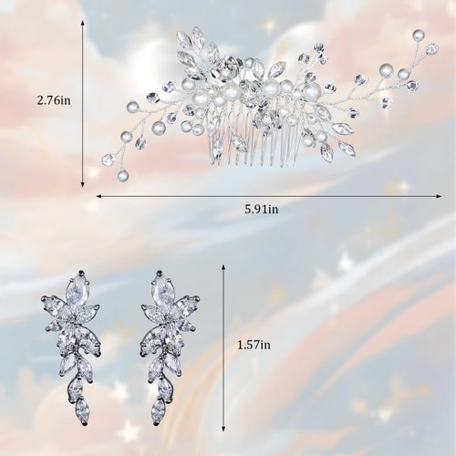 Women's Hair Clips Bridal Wedding Hair Pins Crystal Pearl Hair Clip Rhinestone Hair Hair Wedding Hair Accessories