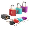 DUALCROWN 4 Pack Neon Square Suitcase Lock TSA Approved Lock+Key Padlock, Luggage Lock TSA Approved or TSA Approved Travel Lock for Luggage, Suitcase, Carry On, Backpack, Laptop Bag.