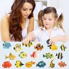 SCAHOW 18PCS Tropical Fish Toys for Kids, Plastic Assorted Miniature Sea Creatures Toys, Fake Toy Fish, Mini Ocean Animal Figures for Toddlers