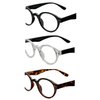 Success Eyewear Reading Glasses 3 Pair Spring Hinge Professer Readers for Men and Women Fashion Glasses for Reading +2.5