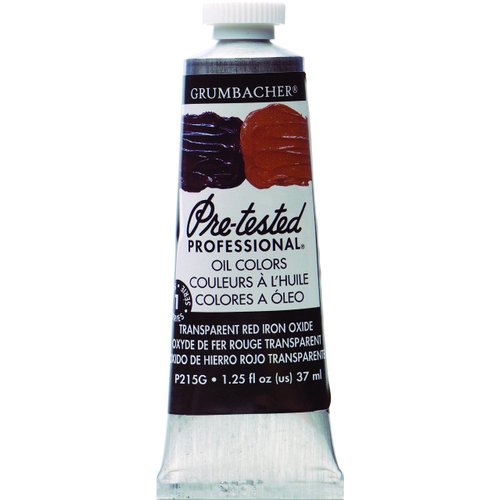 Grumbacher Pre-Tested Oil Paint, 37ml/1.25 Ounce, Transparent Red Iron Oxide (P215G)