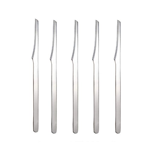 AKOAK 5 Pcs Stainless Steel Scraper Multifunctional Professional Pedicure Tools to Remove Dead Skin Callus Knife Scraping Pedicure Tools