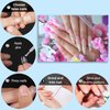 FEBSNOW 1000 PCS French Coffin Ballerina Nail Tips Acrylic Nails Artificial Half False Flake Nail Tips 10 sizes with Clear Plastic Cases for Nail Salon Nail Shop DIY Nail Art Ballerina Nails