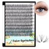 Dedila 200Pcs Handmade Individual False Eyelashes Thickness 0.07mm D Curl Mixed 10-12-14mm /11-13-15mm/12-14-16mm/16-18-20mm 3D Volume Cluster Eye Lashes Etensions (16-18-20mm)