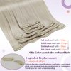 LaaVoo Clip in Hair Extensions Real Human Hair Blonde Clip in Hair Extensions Human Hair Platinum Blonde Hair Extensions Clip ins Double Weft 14 Inch Full Head 7pcs/120g