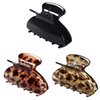 3 packs Medium Hair Claw Clips Plastic Hair Clip3.2-inch Suitable for Women With Sparse Hair