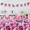 Ninja Girl Party Supplies - Ninja Girl Party Tableware - Dinner Plates Desserts Plates Cups Napkins Tablecover Straws for Ninja Master Girls Princess Baby Shower, Serves 20 (20)