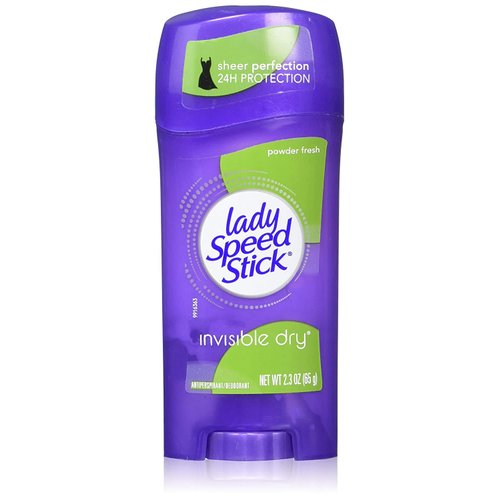 Lady Speed Stick Invisible Dry Antiperspirant & Deodorant, Powder Fresh, 2.3 oz, Purple