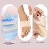 PEDIGOO Bunion Corrector for Women 2pc, Non-Slip Bunion Toe Separator, Hallux Valgus Relief for Day/Night Support (Beige)