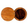 Kaizen Casa Acacia Wood Salt or Spice Box with Swivel Cover perfect for keeping table salt, gourmet salts, herbs or favorite seasonings, close at hand on your countertop.