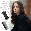 2pcs Black Metal Prong Pick Combs Parting for Women, Double-Head Parting Teasing Comb with Metal Pick Fork Comb Tool Hair Picking Comb for Hair Styling Salon Fine Hair Thick Thin Hair
