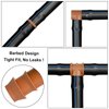 Arfun 28P Drip Irrigation Fittings Kit (17mm) for 1/2" Tubing (.600" ID), 10 Couplings, 6 Tees, 6 Elbows and 6 Tubing End Closure - Barded Connectors for Drip or Sprinkler Systems(28 Pieces Set)