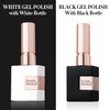 Double Rhythm 2 Pcs 15ml UV Gel Polish Set Pure White And Black Color Gel Nail Polish Kit Nail Art Salon DIY (A1015+A1093)