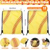 Poen 48 Pcs Softball Party Favors Softball Themed Supplies Include 12 Softball Drawstring Backpack 12 Mini Softball 12 Softball Keychain 12 Softball Wax Thread Braided Bracelet Inspirational Team Gift
