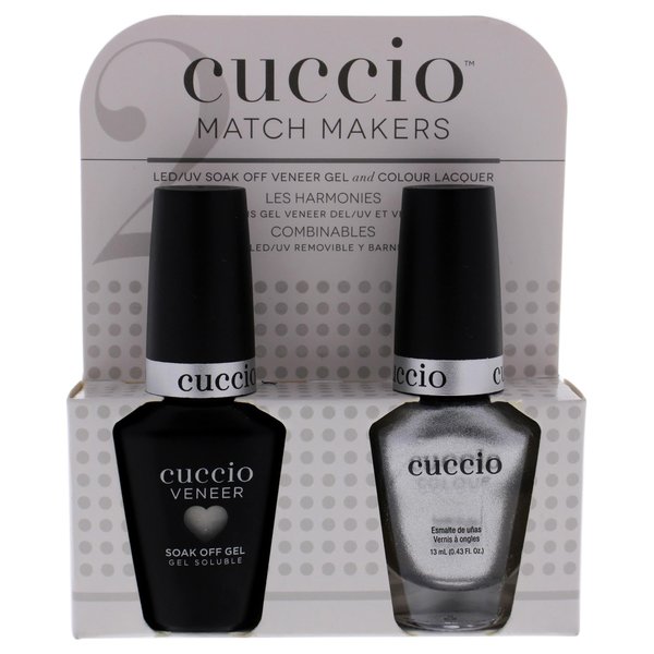 Cuccio Matchmaker - Colour Nail Lacquer & Veneer Gel Polish - Hong Kong Harbor - For Manicures & Pedicures, Full Coverage - Long Lasting, High Shine - Cruelty, Formaldehyde & Toluene Free - 2 pc
