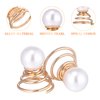 Luxshiny Pearls for Hair 12pcs Pearl Spiral Hair Pins, Gold Twists Hair Coils Pearls Hair Clip Pearl Hair Accessories for Wedding Party Prom