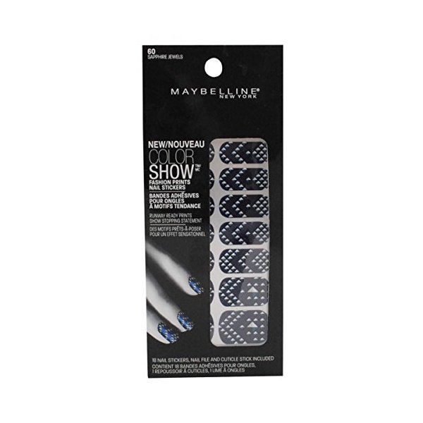 Maybelline Limited Edition Color Show Fashion Prints Nail Stickers - 60 Sapphire Jewels