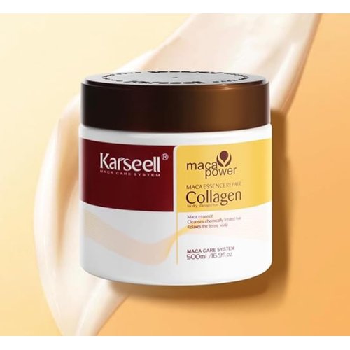 Wotion Collagen Hair Treatment Deep Repair Conditioning Argan Oil Collagen Hair Mask Essence for Dry Damaged Hair All Hair Types 16.90 oz 500ml