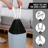 2 Gallon 120 Counts Strong Drawstring Trash Bags Garbage Bags by RayPard, Small Trash Bin Liners for Home Office Kitchen Bathroom Bedroom, Black