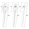 MT Products White Plastic Utensils Individually Wrapped Cutlery - Disposable Silverware Set - Pack of 50