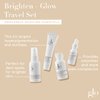 Glo Skin Beauty Brighten + Glow Travel Set | Mini Professional Skincare Kit | Travel Size Skincare Regimen Collection