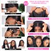 12 Inch Highlight Blonde Wear and Go Glueless Curly Bob Wig Human Hair Pre Plucked,Water Wave No Glue Bob Wigs,Pre cut HD Lace Front Wigs Human Hair Natural Hairline for Women 200% Density