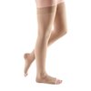 mediven Comfort for Women, 30-40 mmHg – Open Toe, Thigh High Compression Stockings, Semi-Transparent Hosiery, VI-Petite, Natural