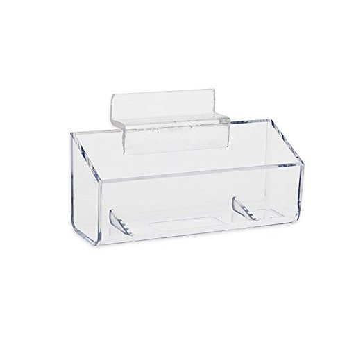Source One Deluxe Slotwall/Slatwall Clear Business Card Holder - Gift Card Holder (6 Pack)