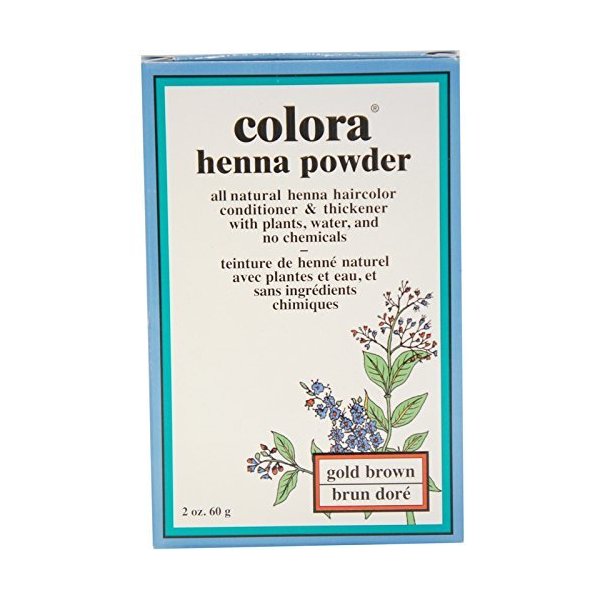 Colora Henna Powder Hair Color Gold Brown, 2 oz (Pack of 3)