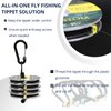 M MAXIMUMCATCH Maxcatch Fly Fishing Leader Tippet Material with Tippet Line Holder & Tender, Clear, 55Yds, 4PCS/6PCS (4 Pieces with Holder/50M, 1X+2X+3X+4X-50M-55Yds)