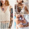 77 Sheets Unicorn Temporary Tattoo Adult Women Girls Half Arm Sleeve Realistic Fake Tattoos Halloween Wedding Costume Birthday Party Favors Decorations