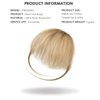 SHEDOWIG Clip in Bangs Remy Human Hair Extensions Front Fringe French Bangs with Temples Hairpiece Dark Blonde